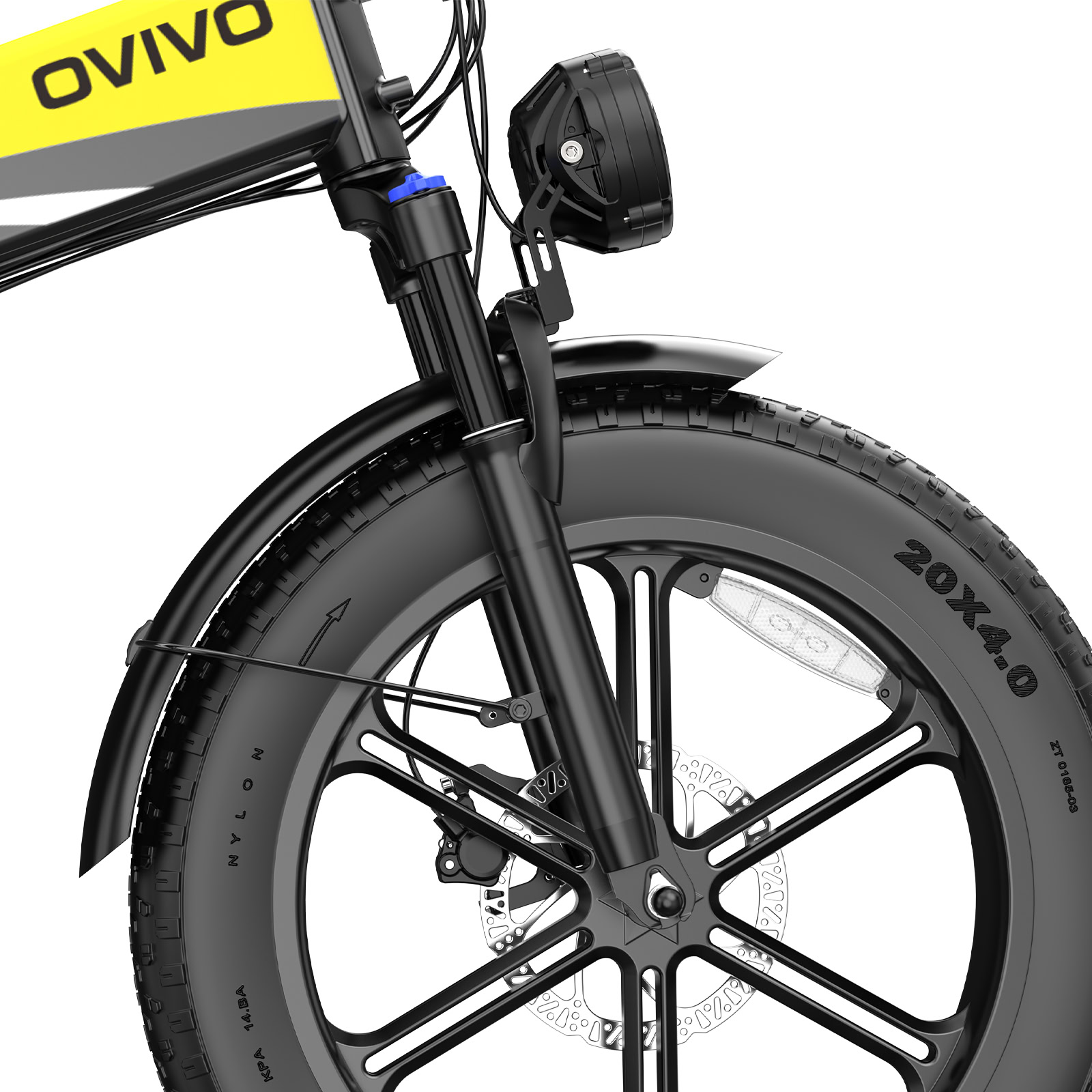 ROWER OVIVO V2 PRO 2.0 RAMA 16″ KOŁA 20″ CZARNY ŻÓŁTY (20AH)