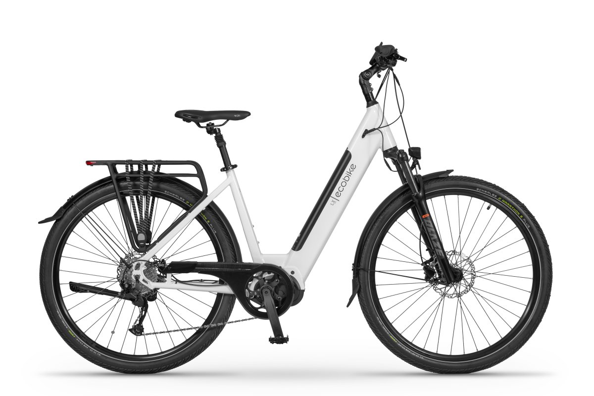ROWER ECOBIKE LX300 V3 RAMA 17" KOŁA 28" BIAŁY (25AH)