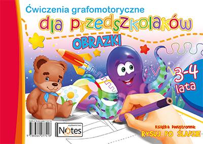 Ćwiczenia grafomotoryczne dla przedszkolaków. Książka dwustronna 3-4 latki