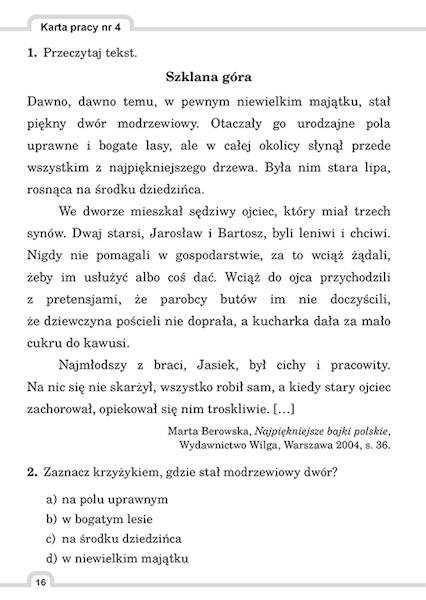 Sekrety literek. Karty pracy do ćwiczenia czytania ze zrozumieniem klasa 2