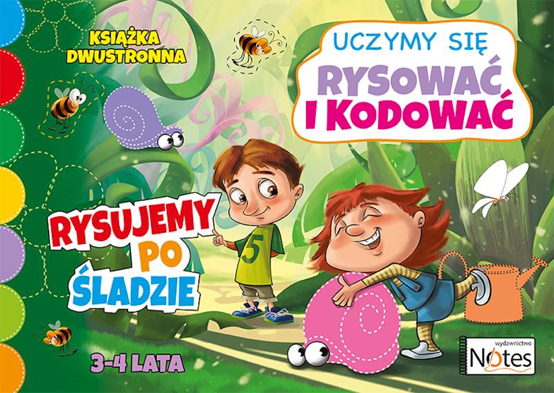 Uczymy się rysować i kodować. Książka dwustronna 3-4 latki