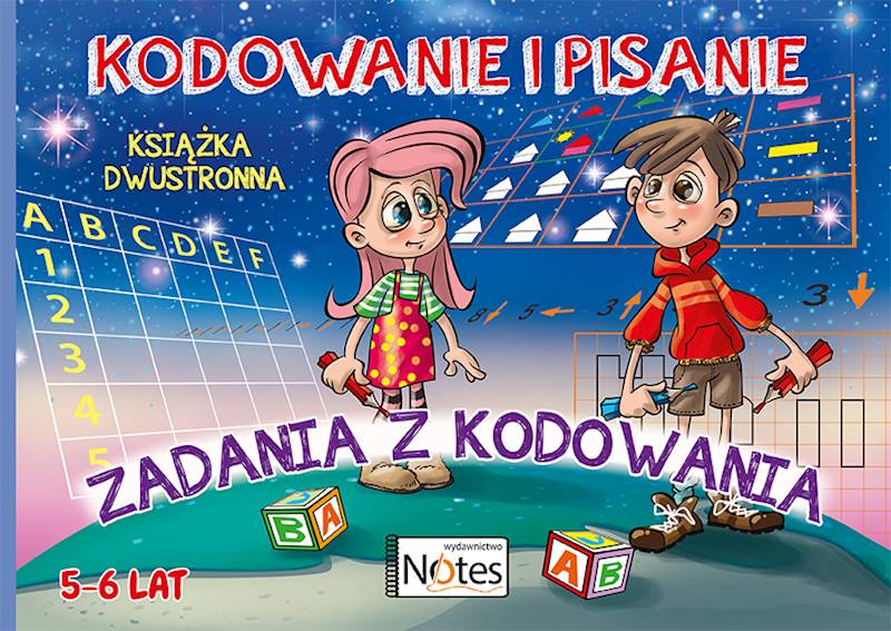 Kodowanie i pisanie. Książka dwustronna - 5-6 latki
