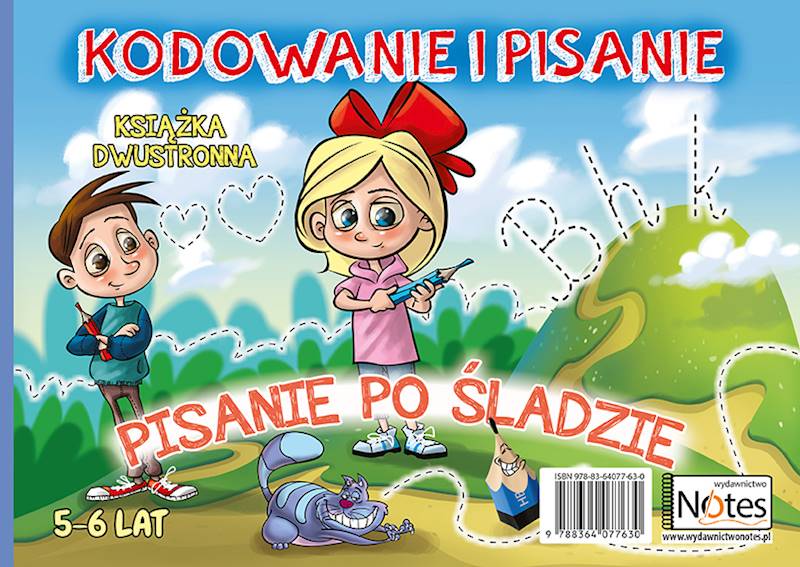 Kodowanie i pisanie. Książka dwustronna - 5-6 latki