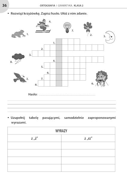 Ortografia i gramatyka klasa 2 - dwustronna