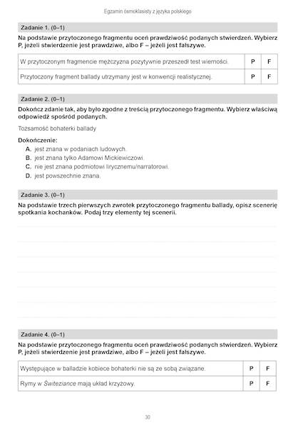 Egzamin ósmoklasisty z języka polskiego 2023