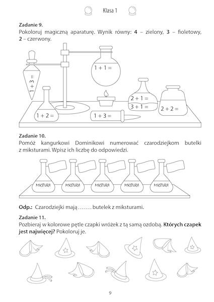 Zaczarowana matematyka kangurka Dominika klasa 1