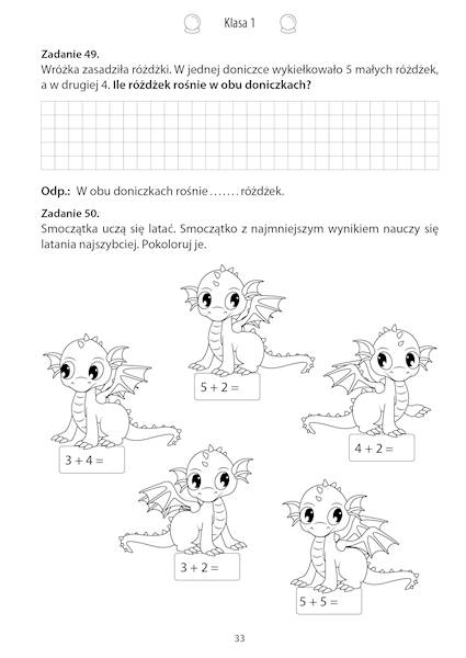 Zaczarowana matematyka kangurka Dominika klasa 1