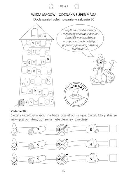 Zaczarowana matematyka kangurka Dominika klasa 1
