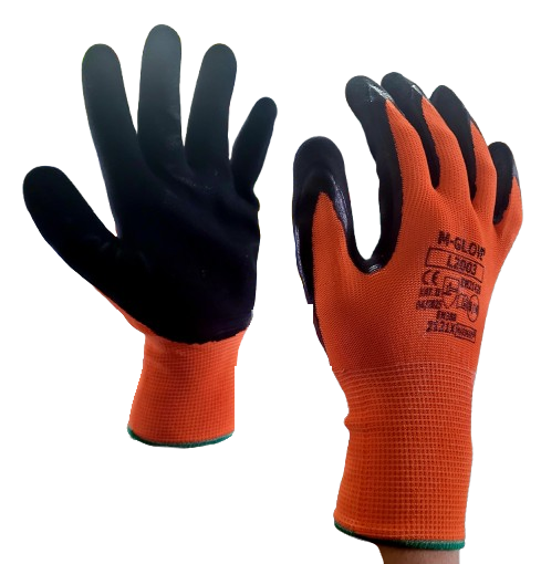 R  rękawice   pomarańczowe  10