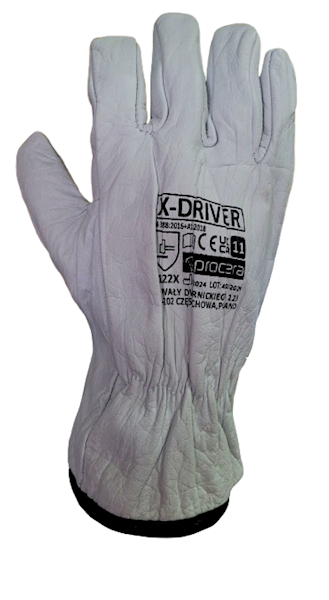 R  rękawice    robocze  biała skóra 11 Driver