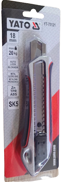 NOŻYK Z OSTRZEM METALOWY  18mm   YATO ABS