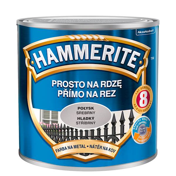 Emalia HAMMERITE srebrny połysk  0.7l