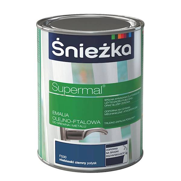 Emalia ft.Supermal Śnieżka 0,8L niebieska cie.