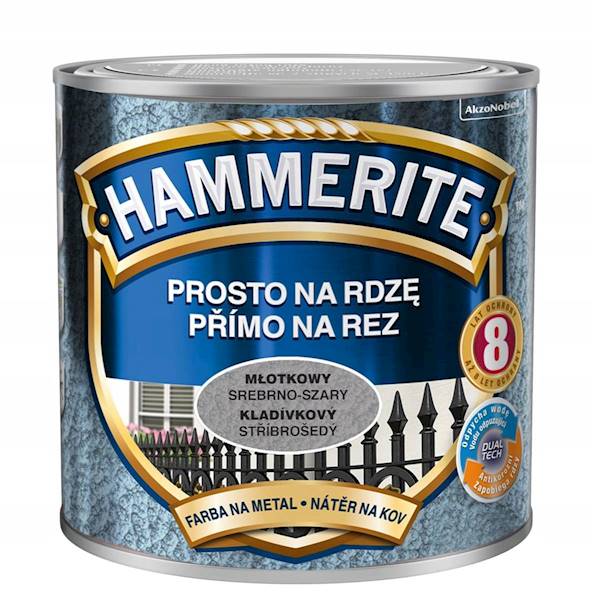 Emalia HAMMERITE młotk.srebr.szary 0.7l