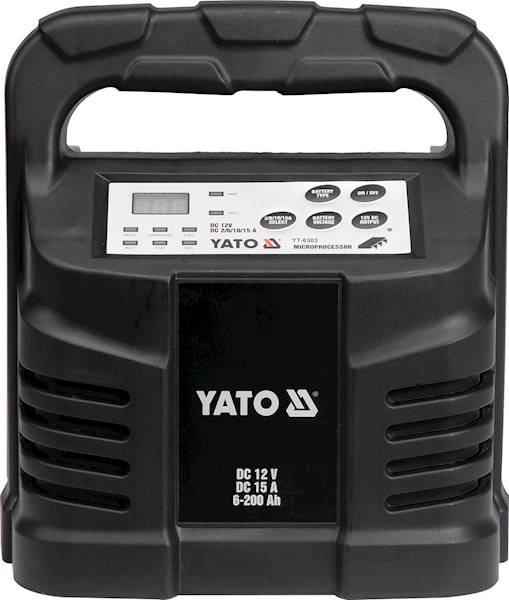 E Prostownik 15A 12V elektron.6-200Ah YATO