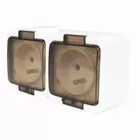 Gniazdo n/t 1x2P + Z klapka dymna SCHMITH
