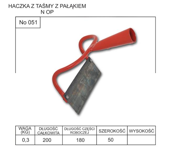 Haczka  z taśmy  z pałągiem n/o