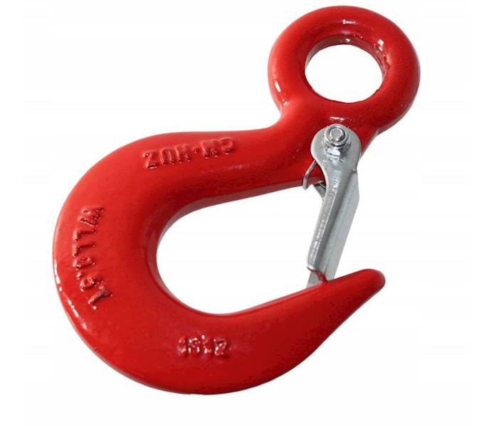 HAK Z ZABEZPIECZENIEM   750 kg. czerw