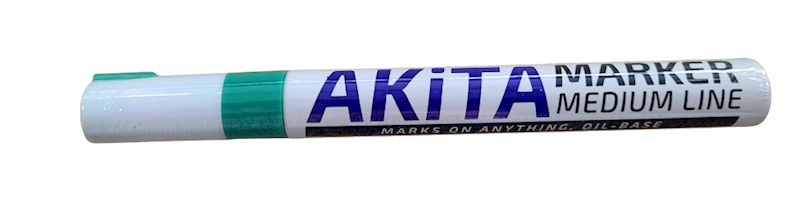 Marker permanentny  olejny zielony