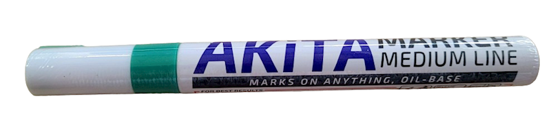 Marker permanentny  olejny zielony