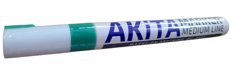 Marker permanentny  olejny zielony
