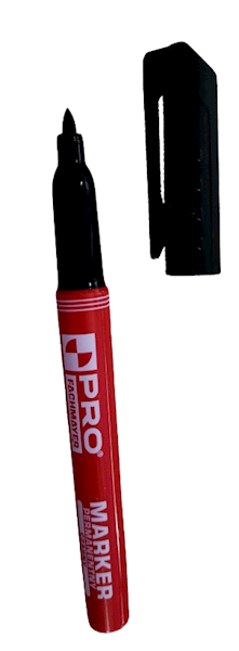 Marker budowlany czarny (cienki) PRO