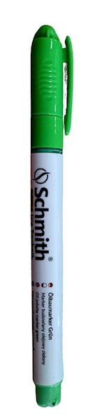 Marker permanentny  olejny zielony cienki SCHMIIT