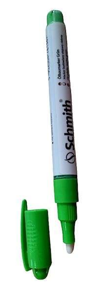 Marker permanentny  olejny zielony cienki SCHMIIT