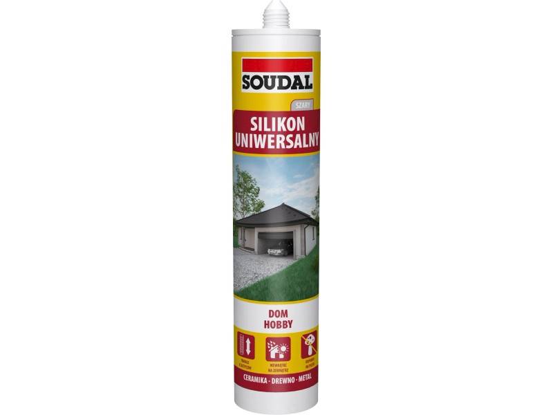Silikon uniwersalny 280ml  szary  SOUDAL
