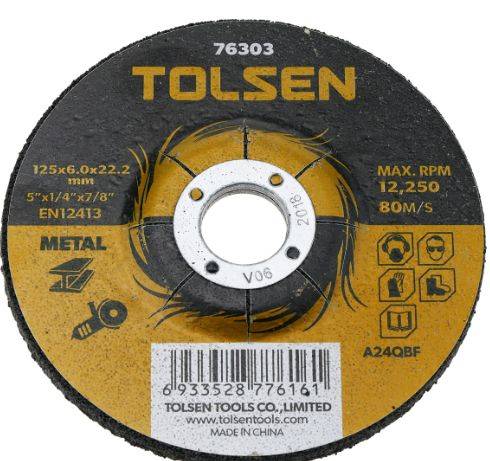 Tarcza    do przecinania stali    125x6,0 TOLSEN