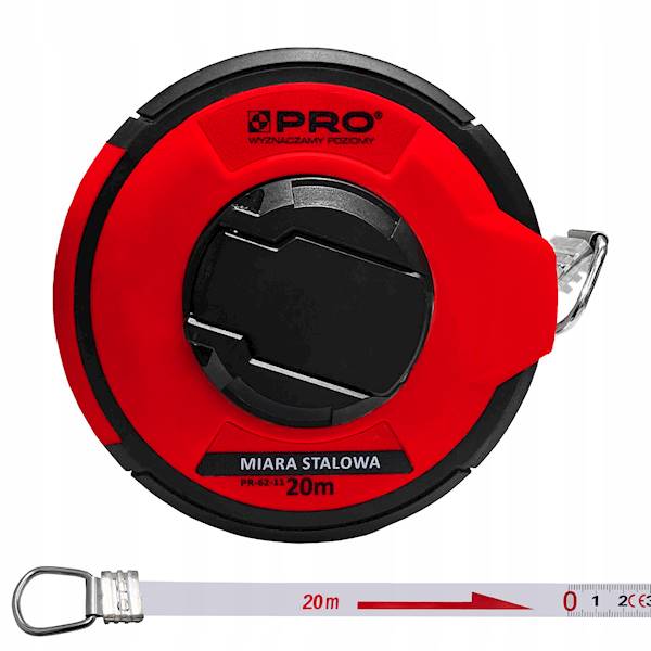 Taśma miernicza stalowa 20m PRO PR-62-11