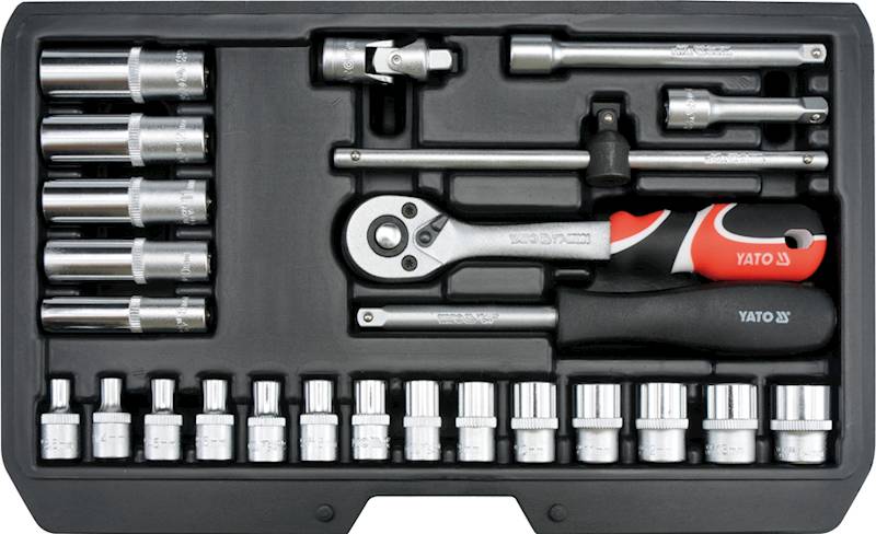 Zestaw  narzędziowy   25cz.1/4" Yato