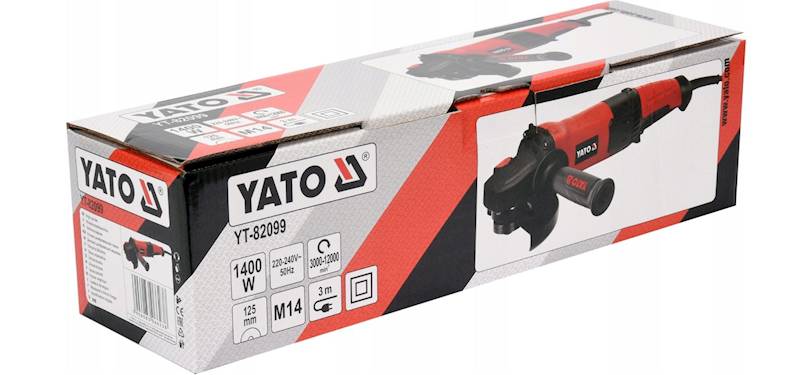 E Szlifierka Kątowa   125mm 1400 W YATO 