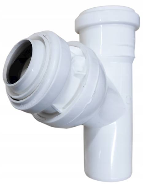 trójnik nastawny biały fi 50x50/45-90st.