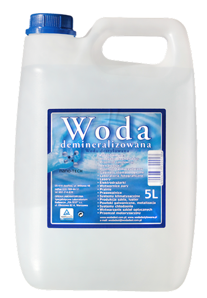 Woda demineralizowana  5L