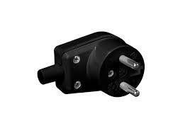 Wtyczka kątowa 2p+Z 16A 250V czarna SCHMITH