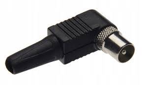 Wtyczka antenowa kątowa TV