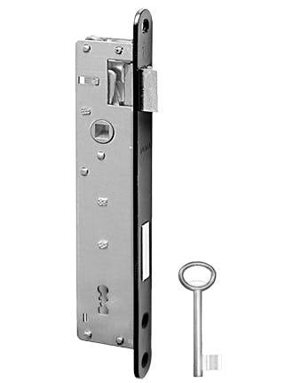 Zamek drzwiowy wąski 90/22  klucz/zapadka