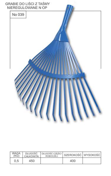Grabie do liści z płaskownika nieoprawne