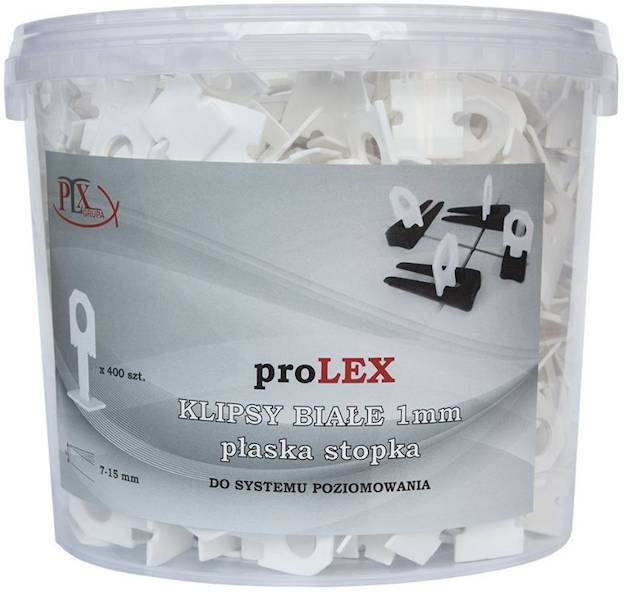 Klips z płaską stopką 7-15 1mm Wiadro 400szt