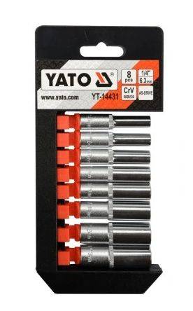 Nasadki długie CV 1/4" 5,5-13 8cz. YATO