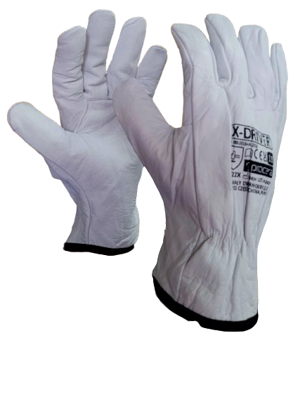 R  rękawice    robocze  biała skóra 11 Driver