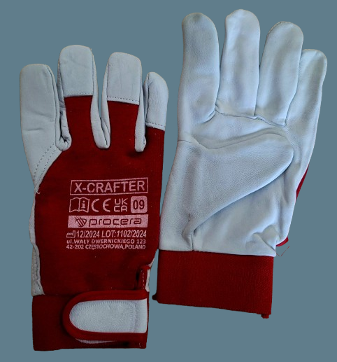 R  rękawice    kozia skórka  9 rzep Technik