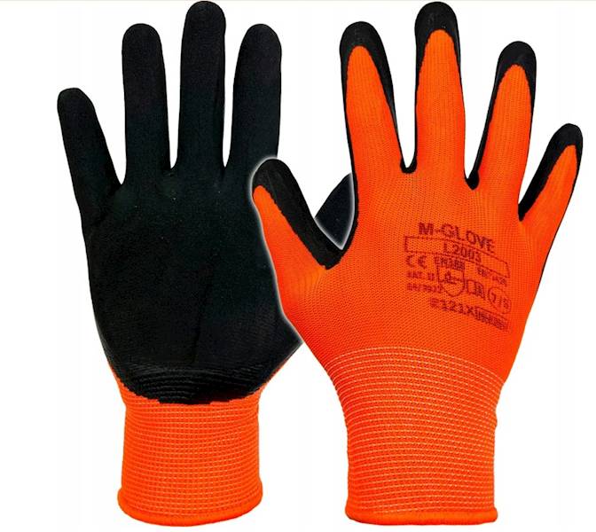 R  rękawice   pomarańczowe   7