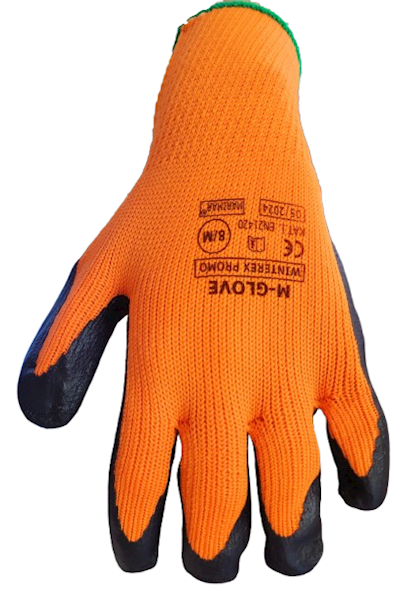 R  rękawice    robocze ocieplane pomarańczowe 11
