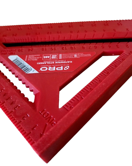 Kątownik stol. z tworzywa ABS z podstawą 180mm PRO