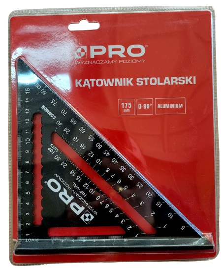 Kątownik stolarski z podst. 175mm. PRO-PK601