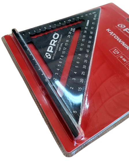 Kątownik stolarski z podst. 175mm. PRO-PK601