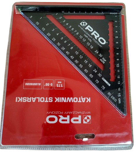 Kątownik stolarski z podst. 175mm. PRO-PK601