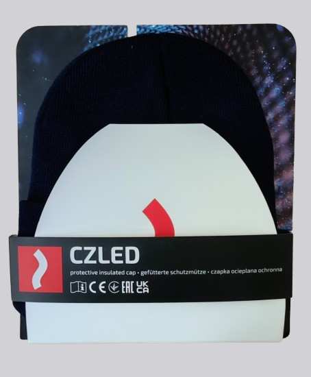 Czapka akrylowa czarn. z oświetl. CZARNA